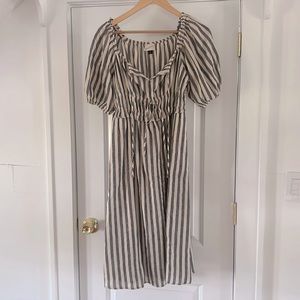 Universal Thread Size XS Stripe Woven Midi Dress